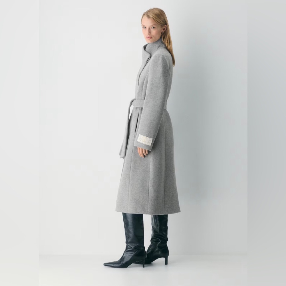 Babaton Aritzia The Connor Coat Long - Virgin Wool, Gray - Picture 3 of 13
